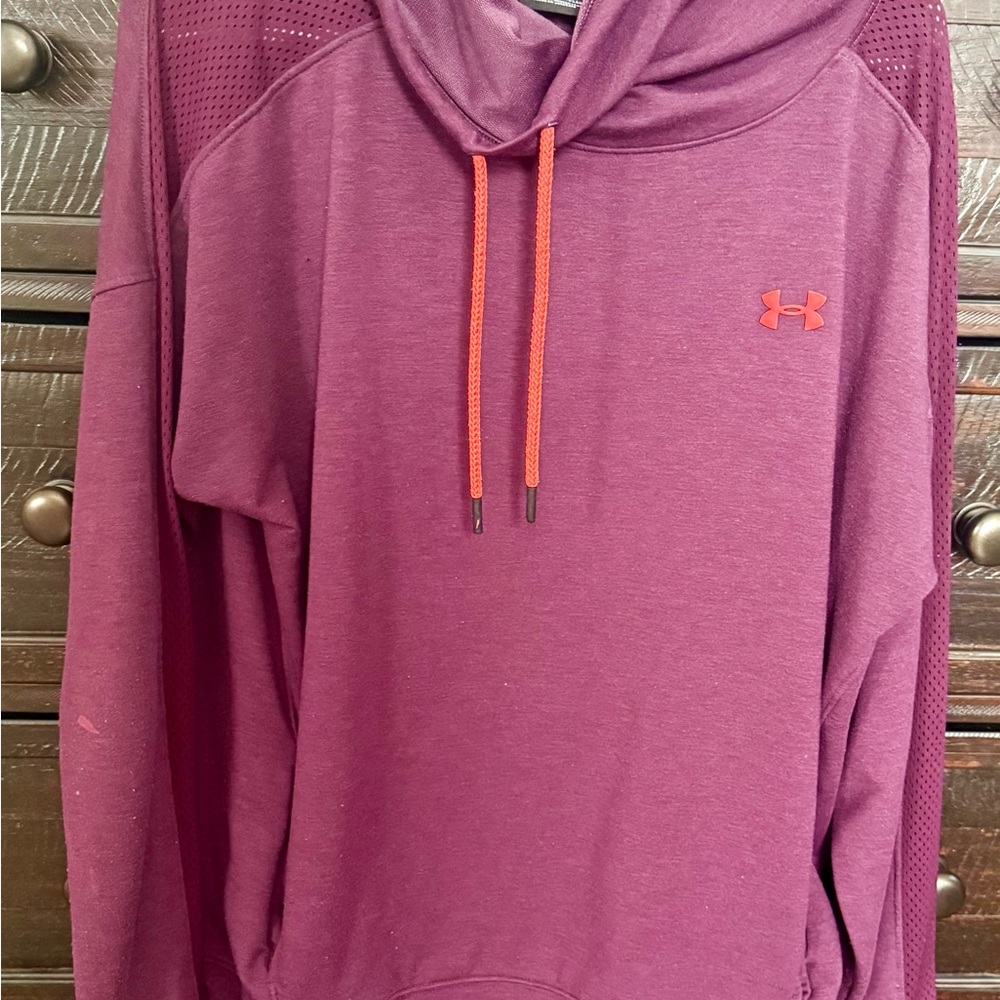 Under Armour Purple Hoodie with Orange Accents